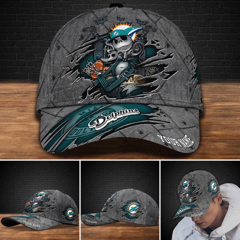 Miami Dolphins Custom Name Classic 3D Cap NFL Lover Gift For Mens