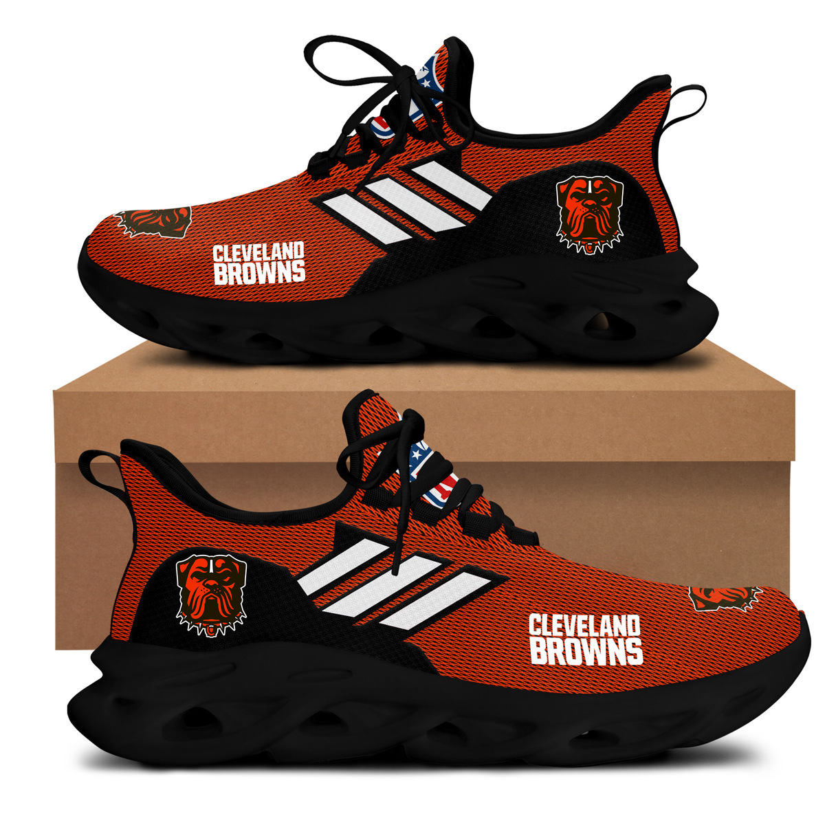 Cleveland Browns Running Shoes - Bee Happy Forever