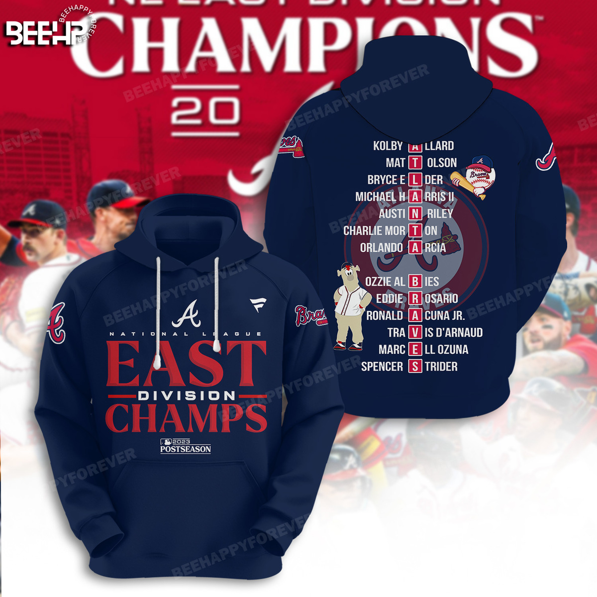 Atlanta Braves 2023 NL East Division Champions Shirt - Bee Happy