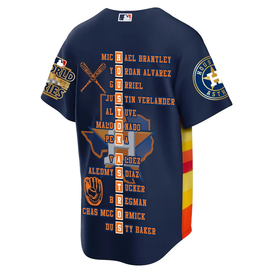 Astros unveil bold World Series championship-themed jerseys to