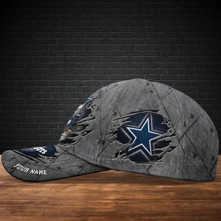 Dallas Cowboys Custom Name Classic 3D Cap NFL Lover Gift For Mens