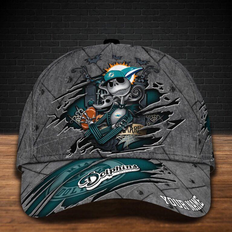 Miami Dolphins Custom Name Classic 3D Cap NFL Lover Gift For Mens