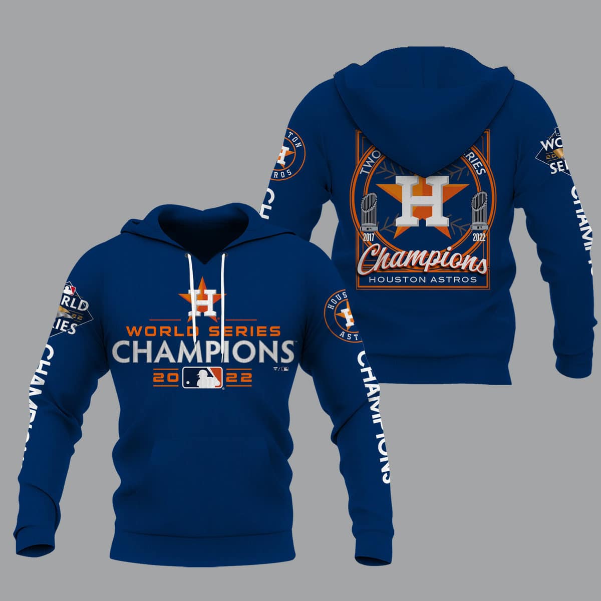 Houston Astros two-time world series champions 2017 2022 logo shirt,  hoodie, sweater, long sleeve and tank top