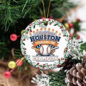 Houston Baseball World Series Champions 2022 Ornament, 2022 Astros Christmas  Ornament - Bee Happy Forever