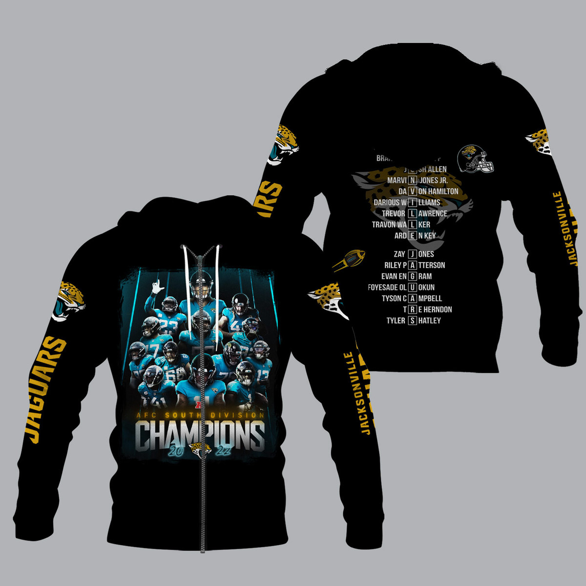 Nfl jacksonville jaguars 2022 afc south champions shirt, hoodie, sweater,  long sleeve and tank top