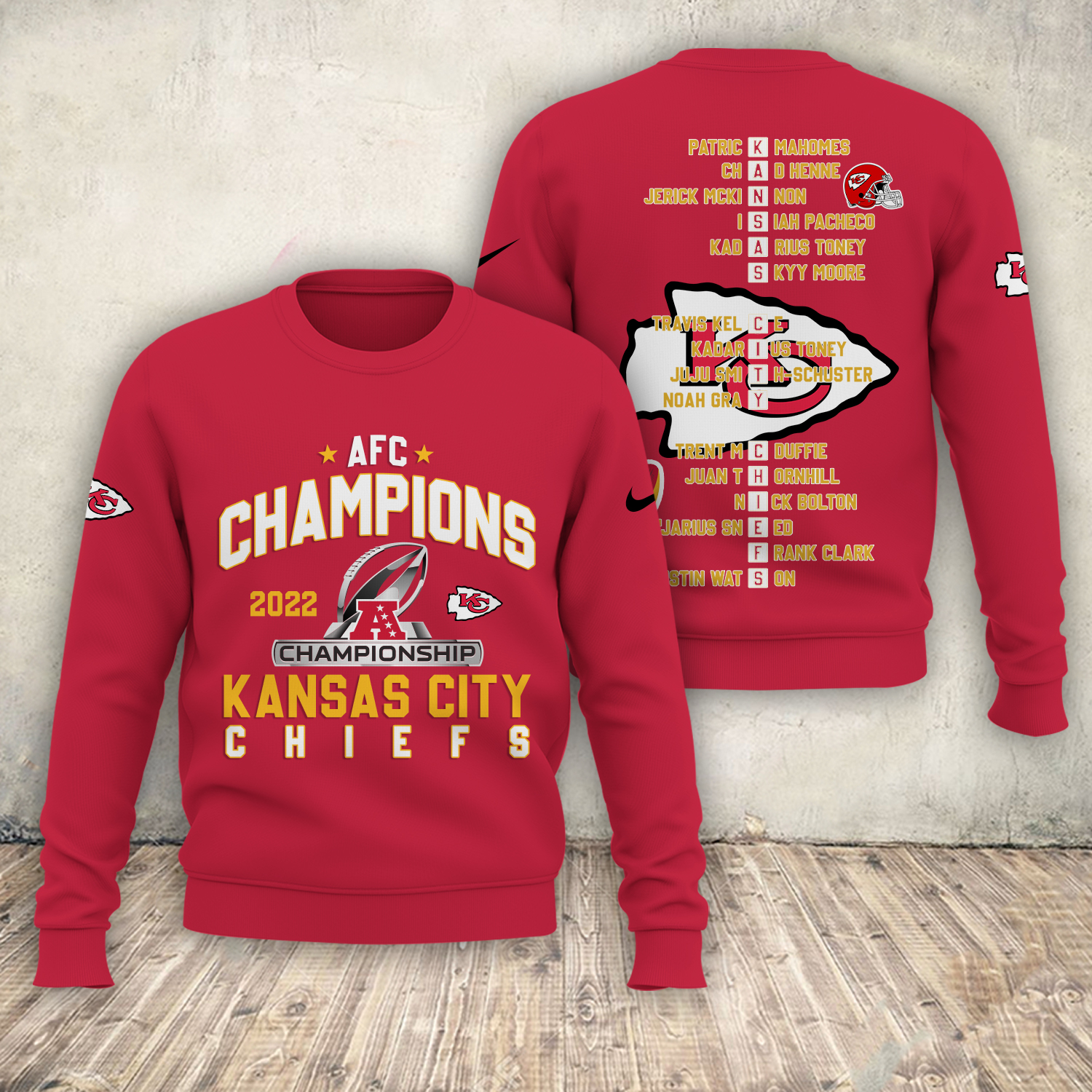 Cheap Kansas City Chiefs AFC Championship 2023 NFL Football Shirt - Wiseabe  Apparels