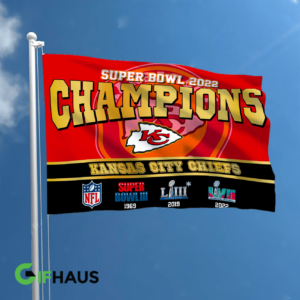 Kansas City Chiefs Super Bowl LVII 2022 2023 Champions House Banner Flag