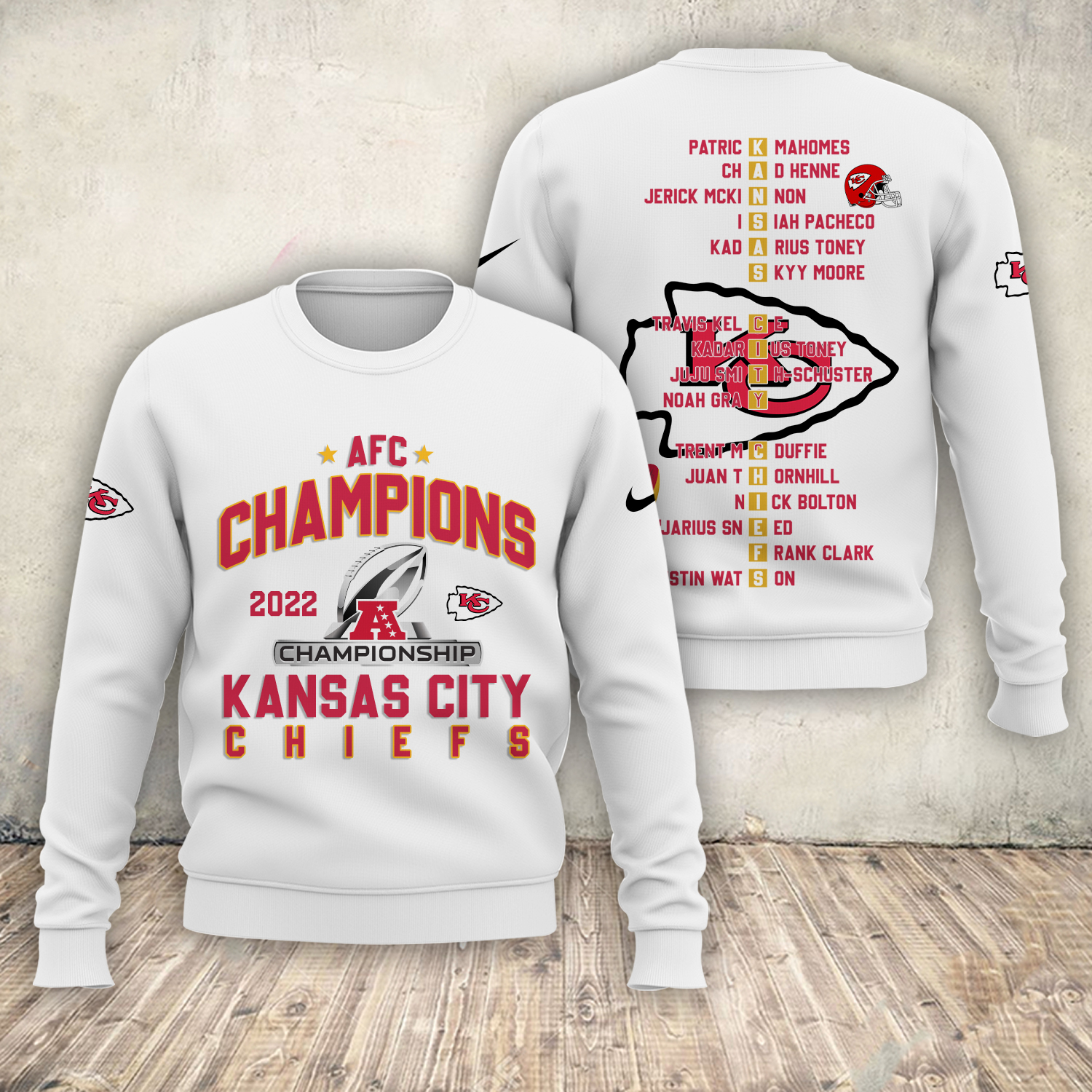 Cheap Kansas City Chiefs AFC Championship 2023 NFL Football Shirt - Wiseabe  Apparels