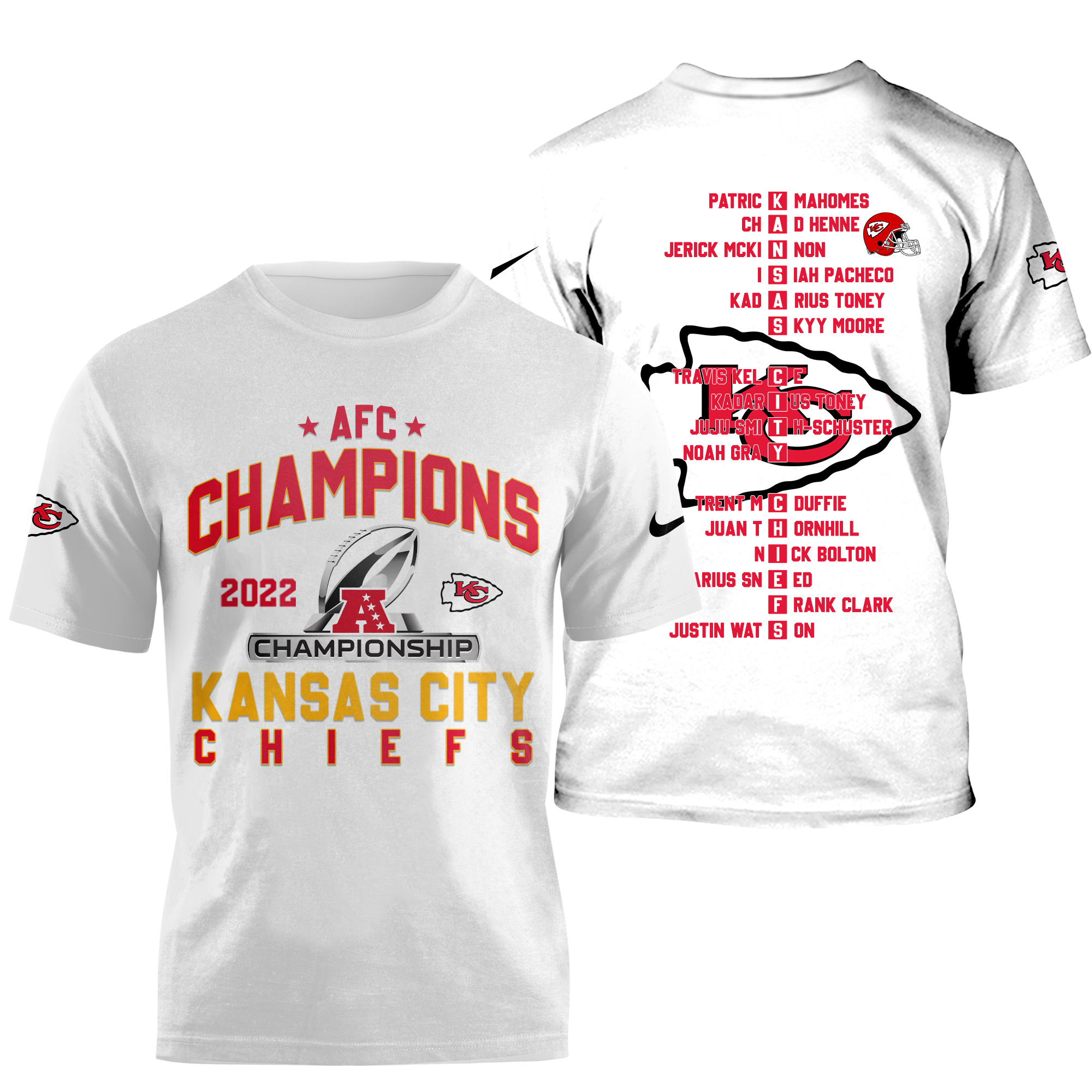 SALE 40% - Kansas City Chiefs 2022 - 2023 Champions Unisex T shirts S-3XL