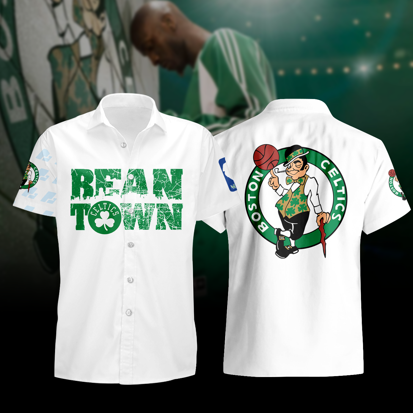 Men's Starter White Boston Celtics Scout Baseball Fashion Jersey