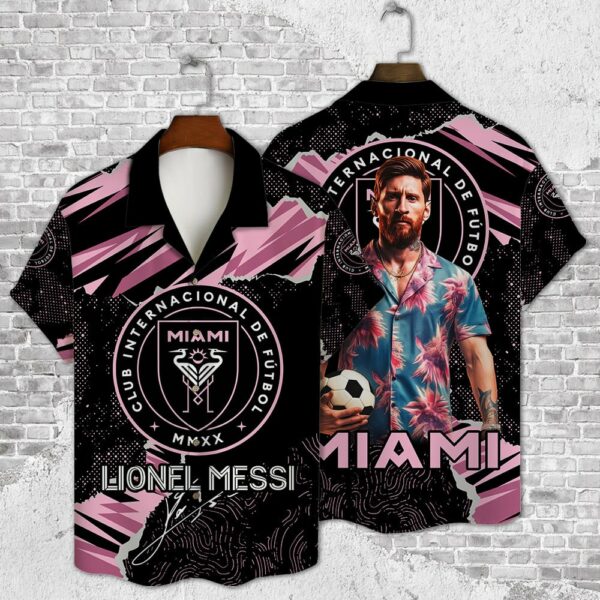 Lionel Messi Club Internacional De Fútbol Miami  Hawaiian Shirt