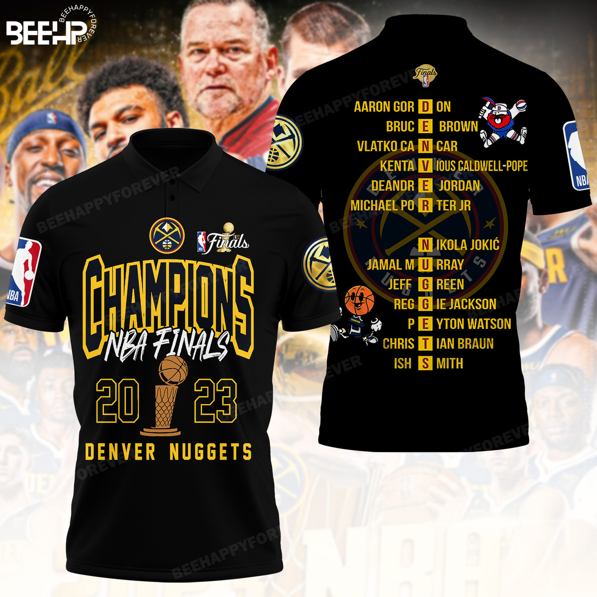 Denver Nuggets NBA Finals Champions Triple Threat Roster