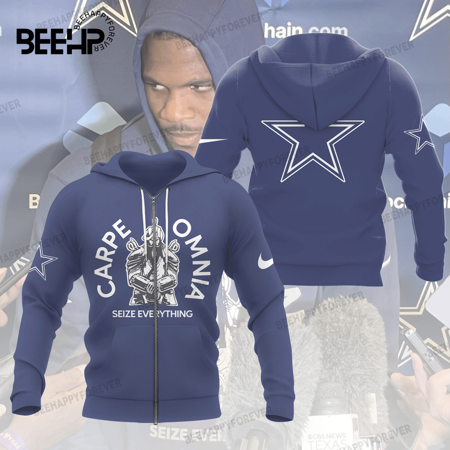 HOT Dallas Cowboys Mono Cycling Jersey Hoodie