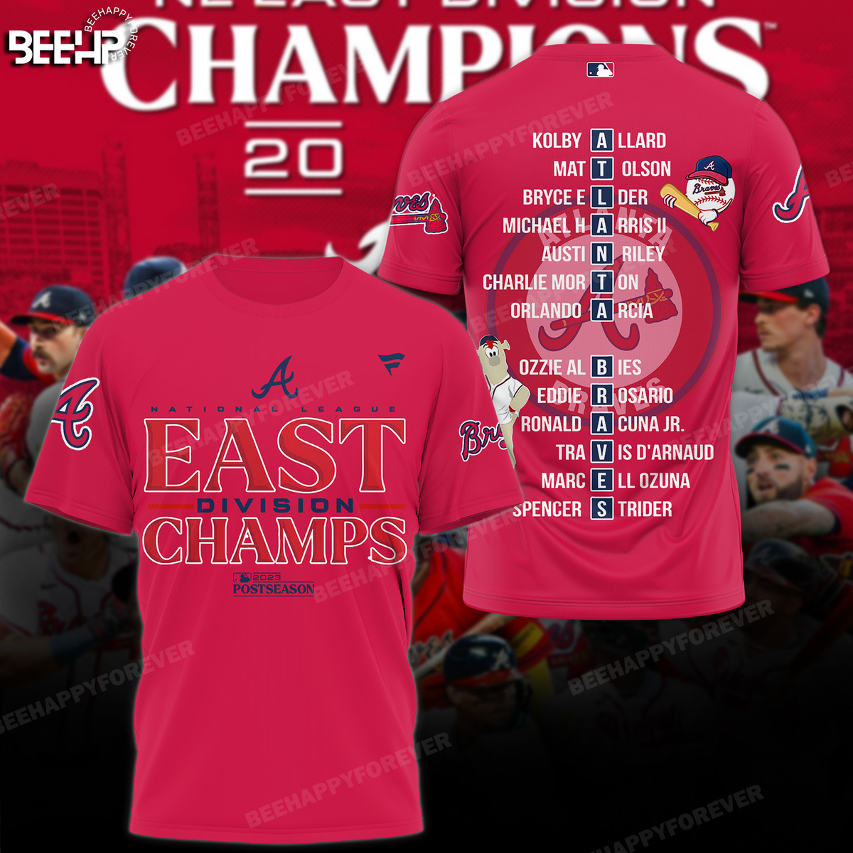 Atlanta Braves Are 2023 NL East Champions For The A 3D T-Shirt