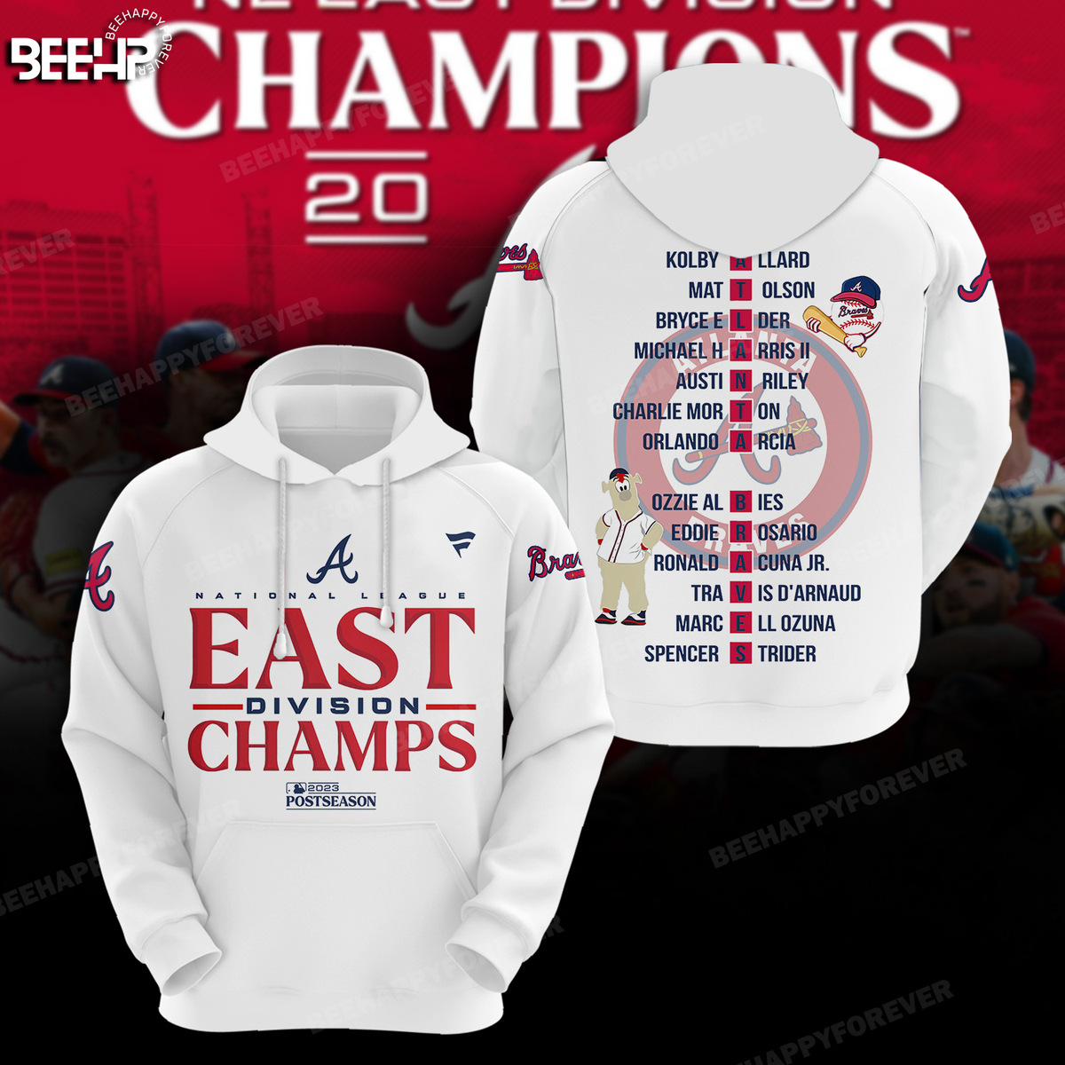 Atlanta Braves 2023 NL East Division Champions Shirt - Bee Happy