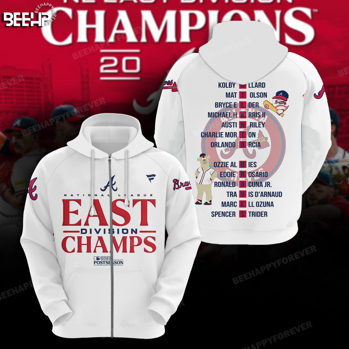 Atlanta Braves 2023 NL East Division Champions Shirt - Bee Happy Forever