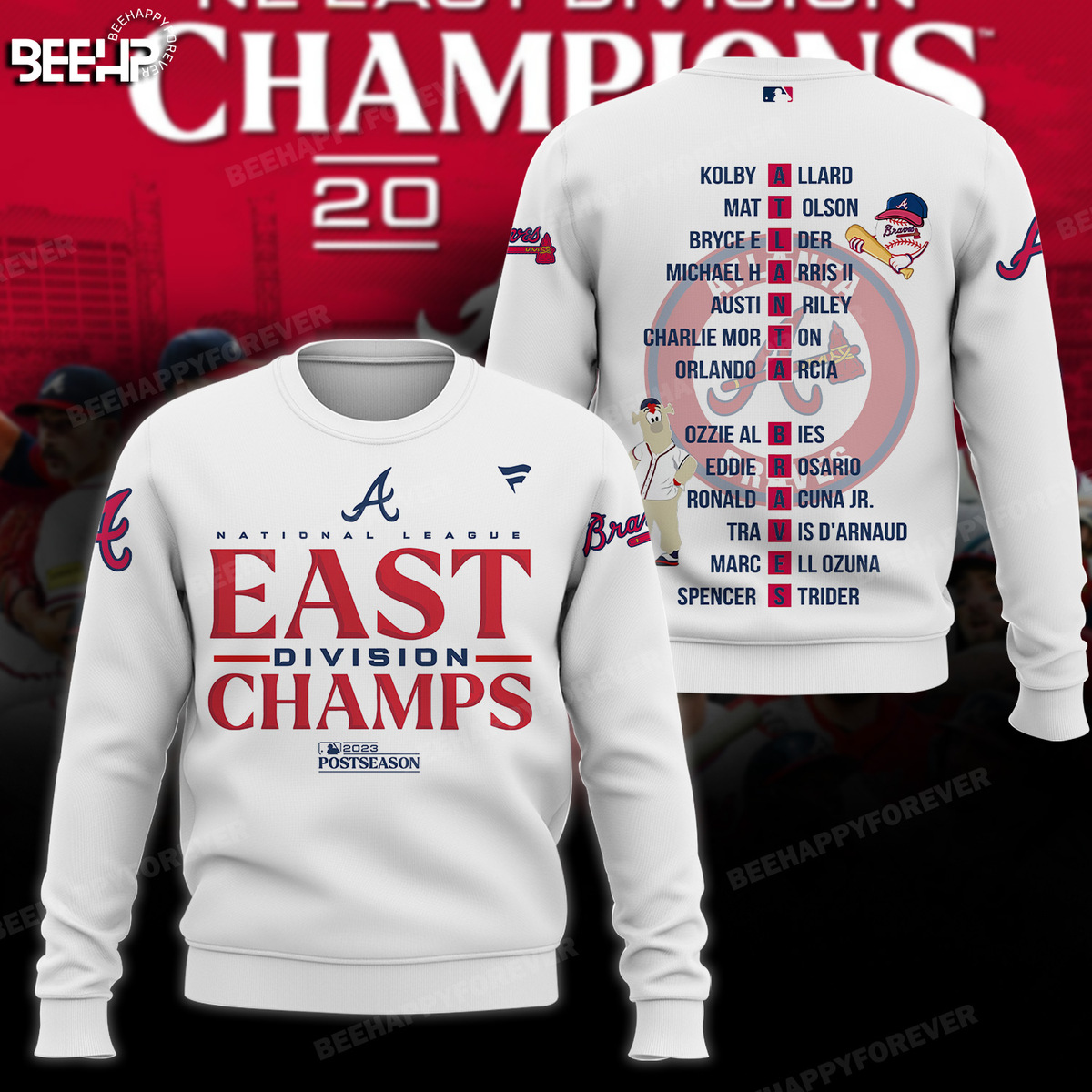 Atlanta Braves 2023 NL East Division Champions Shirt - Bee Happy Forever